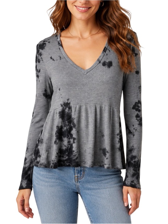 T.La Tops - Anthropologie x T. La Tie Dye Jill Babydoll Top - Size Medium
